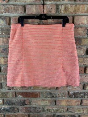 LOFT Pink Tweed Mini Skirt